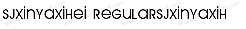 SJxinyaxihei RegularSJxinyaxihei Re字体转换